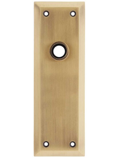 New York Forged-Brass Back Plate in Antique Brass.